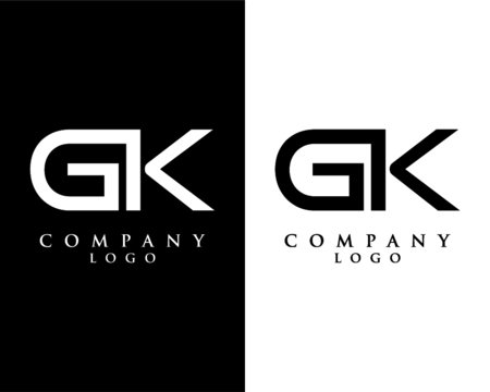 Initial Letter GK, KG Logo Template Design vector