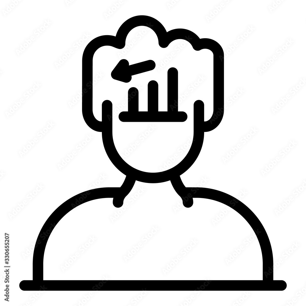 Poster stress negative icon. outline stress negative vector icon for web design isolated on white backgroun