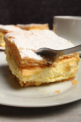 Cream Pie. Two layers of puff pastry filled with whipped cream.