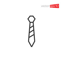 Necktie Icon Logo Design Vector