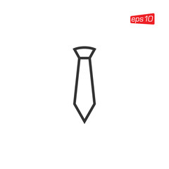 Necktie Icon Logo Design Vector