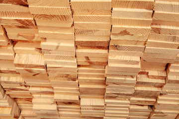 Wooden planks lumber industry background