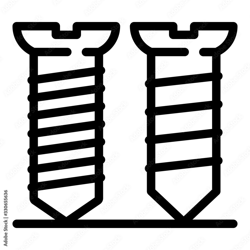 Poster screws icon. outline screws vector icon for web design isolated on white background