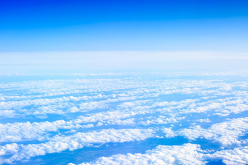 The sky from airplane window.