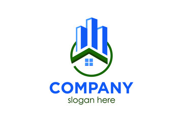 Fototapeta premium Building and home for logo design concept, very suitable in various business purposes, also for icon, symbol and many more.