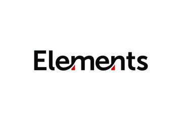 Typography of Elements with unique on 'e' letter ready to use