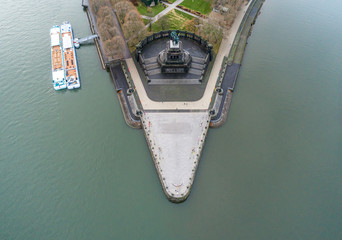 Koblenz City Germany historic monument German Corner where the rivers rhine and mosele flow...