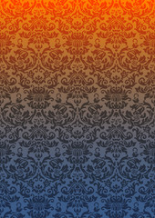 Minimal old style wallpaper covers organic design. Halftone floral colorful ornament design. retro patterns. abstract background, botanical motif, freehand doodles pattern.