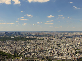 Aerial Far View of Paris from Eiffel tower