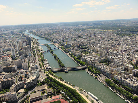 View of Ourcq Canal from the Eiffel Tower