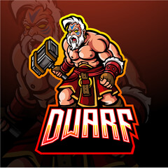 Dwarf esport mascot logo design.
