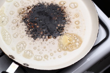 Melting butter on skillet