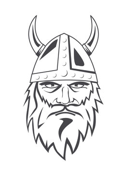Viking head vector image