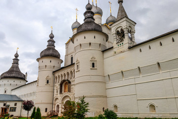 Gate Church of the Resurrection of Christ in Rostov kremlin, Russia. Golden ring of Russia