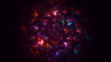 3D rendering abstract colorful fractal light background