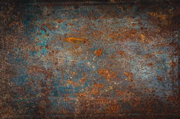Foto op Canvas Abstracte roesttextuur. roestige korrel op metalen achtergrond. Vuil overlay roesteffect gebruik voor vintage afbeeldingsstijl. © jakkapan