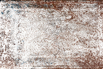 Abstract rust texture. dust particle and rusty grain on white background. Dirt overlay or screen rust effect use for vintage image style..