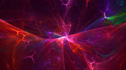 3D rendering abstract colorful fractal light background