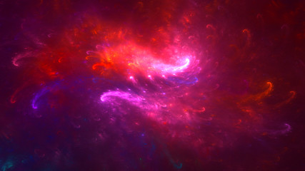 3D rendering abstract colorful fractal light background