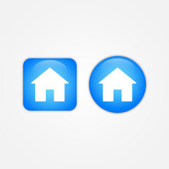 Set 3d home app buttons icon. Vector illustration