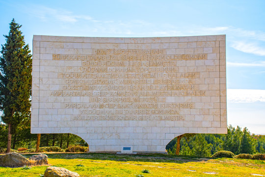 The Battle Of The Lone Pine Was Held Between 6 And 10 August 1915, Between The Australian And New Zealand Army Corps And The Ottoman Empire Forces. Bloody Back Inscript