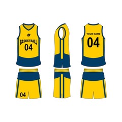 Basketball jersey set template collection.