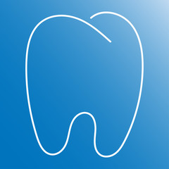 tooth icon vector. Linear style sign for mobile concept and web design. tooth symbol illustration. Pixel vector graphics - Vector.