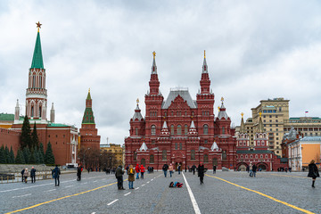 historical museum building on red square in Moscow