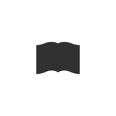 Black simple Open book vector icon. Stock Vector illustration isolated on white