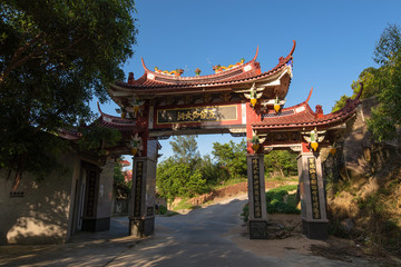 Traditional Chinese temples made of stone