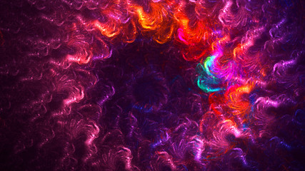 3D rendering abstract round light background