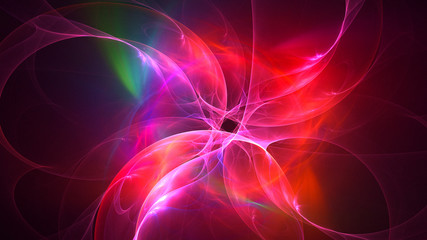 3D rendering abstract colorful fractal light background