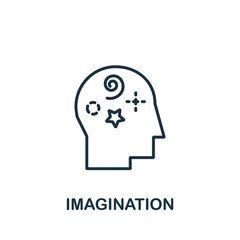 Imagination icon from life skills collection. Simple line Imagination icon for templates, web design and infographics