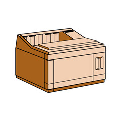 Printer vector illustrations isolated on a white background in EPS10