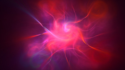 3D rendering abstract colorful fractal light background