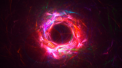 3D rendering abstract round light background