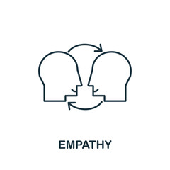 Empathy icon from life skills collection. Simple line Empathy icon for templates, web design and infographics