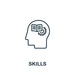 Skills icon from teamwork collection. Simple line element Skills symbol for templates, web design and infographics