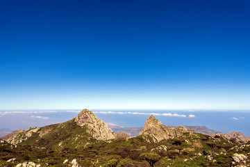 Haggier Mountains in Socotra World Heritage Site in Yemen