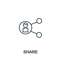 Share icon from teamwork collection. Simple line element Share symbol for templates, web design and infographics
