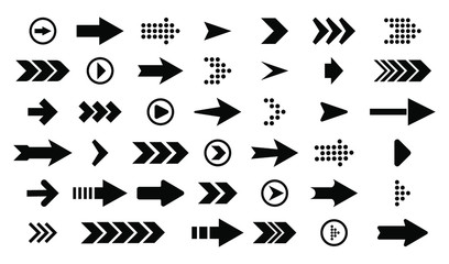 Arrows best set of icons.Arrow buttons in round shape. Set of flat icons, signs, symbols arrow for interface design, web design, apps and more