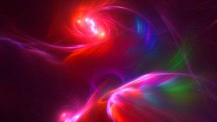 3D rendering abstract colorful fractal light background