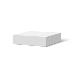 White square box. Package. Vector illustration.