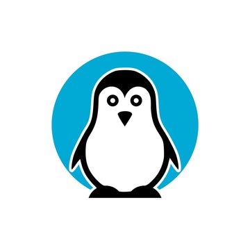 Penguin icon isolated on white background