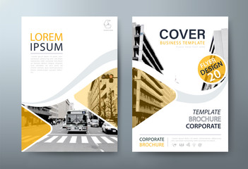 Annual report brochure flyer design, Leaflet presentation, book cover templates, layout in A4 size. vector.