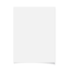 White paper isolated on white background. Vector illustration.