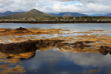 Connemara (Ireland), - July 20, 2016: Connemara coast landscape, Co. Galway, Ireland