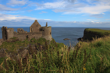 Antrim (Ireland), - July 21, 2016: Dunluce Castle, Antrim coast, Co. Antrim, Ireland