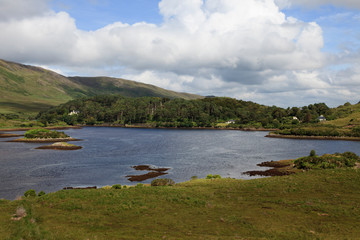 Connemara (Ireland), - July 20, 2016: Connemara landscape, Co. Galway, Ireland