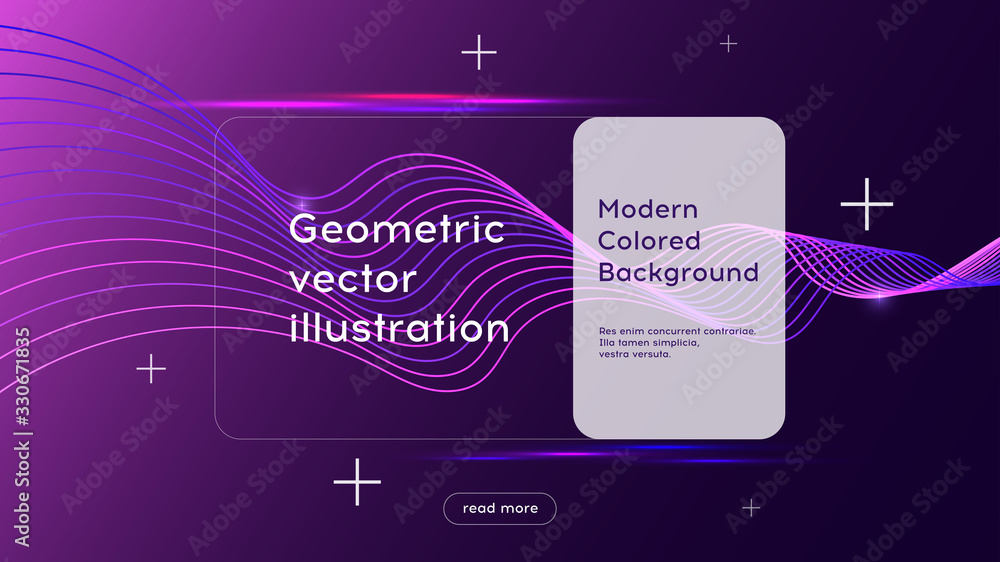 Canvas Prints modern violet background with abstract wave. vector trendy screen design with colored gradient, web 